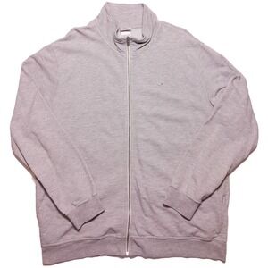 LACOSTE Men's Full Zip Knit Sweater Jacket Vintage Washed Gray Size 9 or 4XL